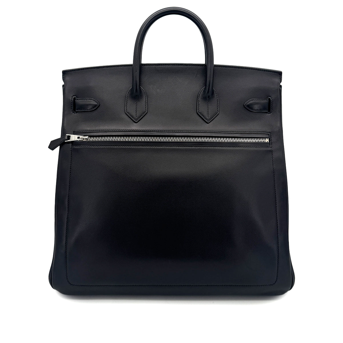 HERMES HAUT A COURROIES 40 ROCK BLACK EVER GRAIN HAND BAG B SHW 90294967