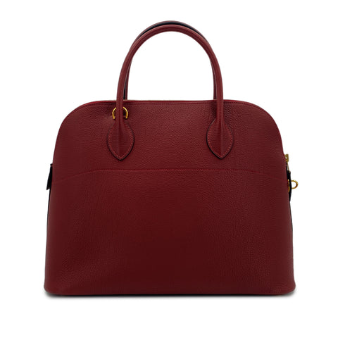 HERMES BOLIDE 35 ROUGE H FJORD HAND SHOULDER BAG □D GHW 90294969 - PURPOSE
