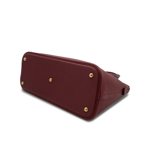 HERMES BOLIDE 35 ROUGE H FJORD HAND SHOULDER BAG □D GHW 90294969 - PURPOSE
