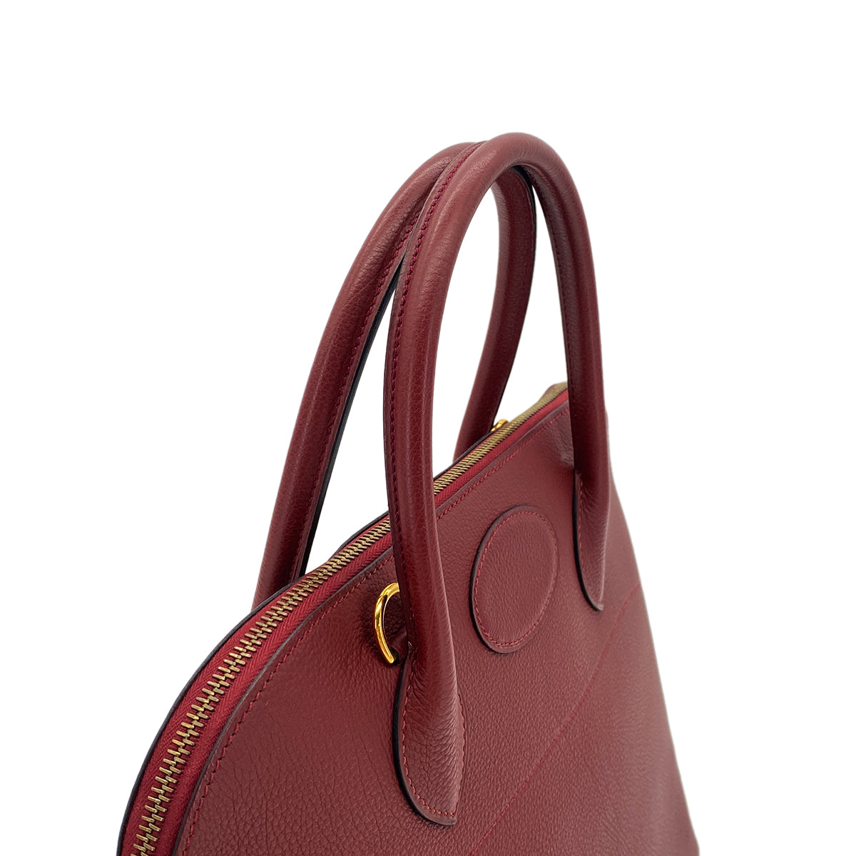 HERMES BOLIDE 35 ROUGE H FJORD HAND SHOULDER BAG □D GHW 90294969