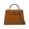 HERMES KELLY 32 SELLIER GOLD COUCHVEL HAND SHOULDER BAG 〇Z GHW 90294970 - PURPOSE