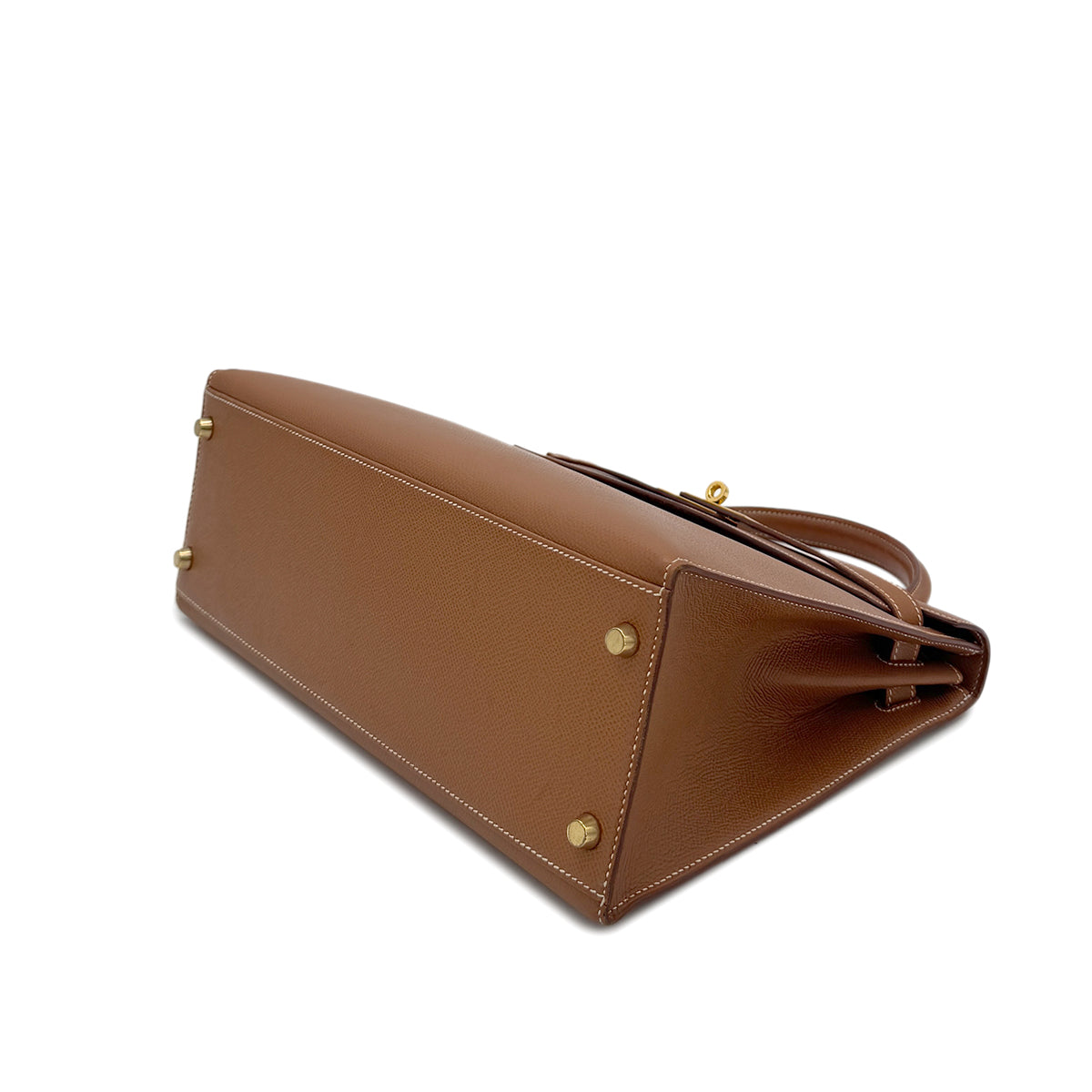 HERMES KELLY 32 SELLIER GOLD COUCHVEL HAND SHOULDER BAG 〇Z GHW 90294970