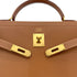 HERMES KELLY 32 SELLIER GOLD COUCHVEL HAND SHOULDER BAG 〇Z GHW 90294970 - PURPOSE