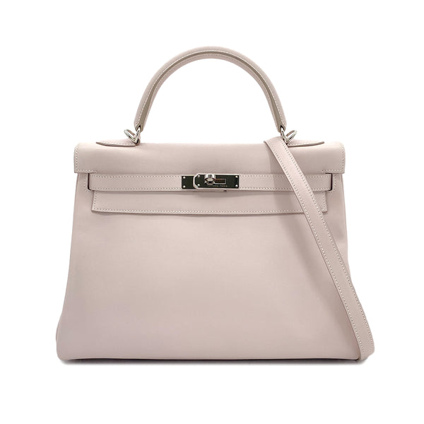 HERMES KELLY 32 RETOURNE ROSE DRAGEE SWIFT HAND SHOULDER BAG □K SHW 90294971 - PURPOSE