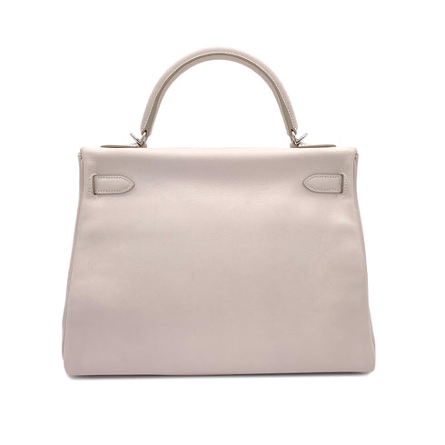 HERMES KELLY 32 RETOURNE ROSE DRAGEE SWIFT HAND SHOULDER BAG □K SHW 90294971 - PURPOSE