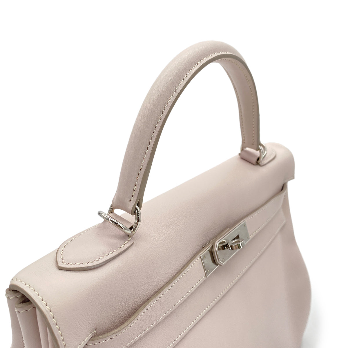 HERMES KELLY 32 RETOURNE ROSE DRAGEE SWIFT HAND SHOULDER BAG □K SHW 90294971