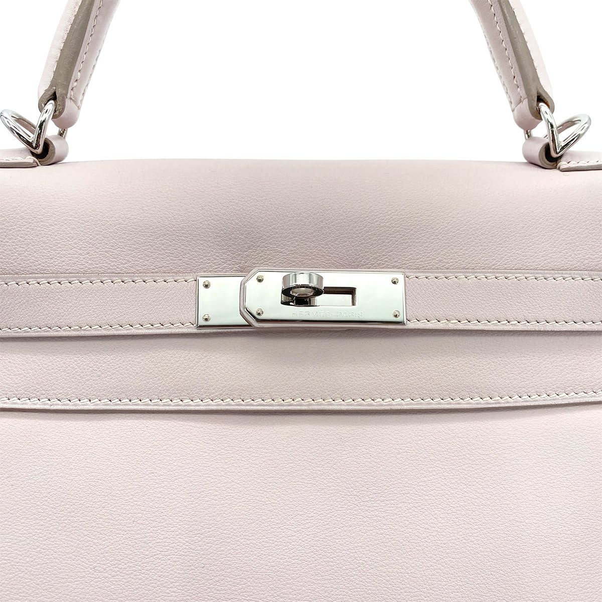 HERMES KELLY 32 RETOURNE ROSE DRAGEE SWIFT HAND SHOULDER BAG □K SHW 90294971
