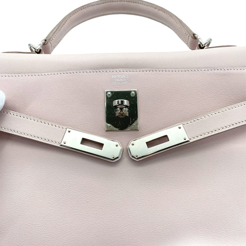 HERMES KELLY 32 RETOURNE ROSE DRAGEE SWIFT HAND SHOULDER BAG □K SHW 90294971 - PURPOSE