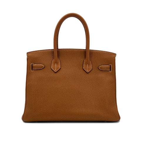 HERMES BIRKIN 30 GOLD TOGO HAND BAG □P SHW 90294972 - PURPOSE
