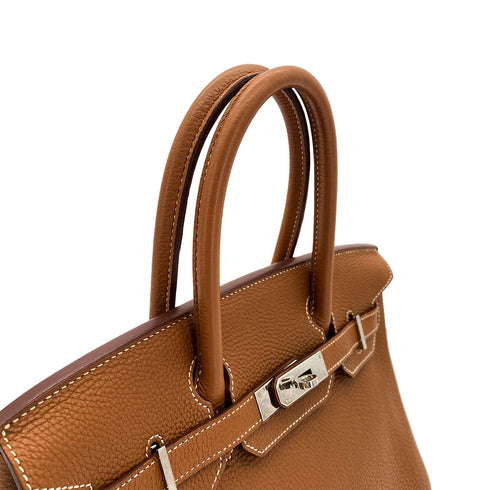 HERMES BIRKIN 30 GOLD TOGO HAND BAG □P SHW 90294972 - PURPOSE