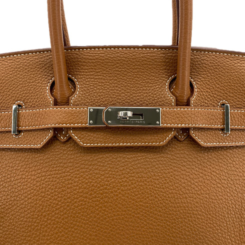 HERMES BIRKIN 30 GOLD TOGO HAND BAG □P SHW 90294972 - PURPOSE
