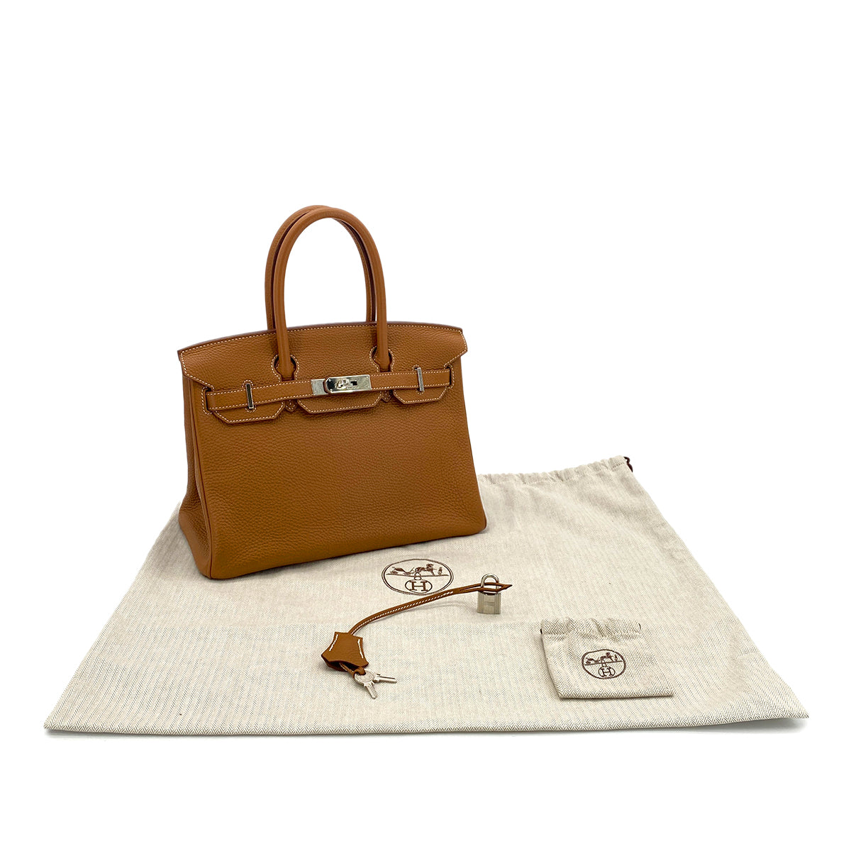 HERMES BIRKIN 30 GOLD TOGO HAND BAG □P SHW 90294972