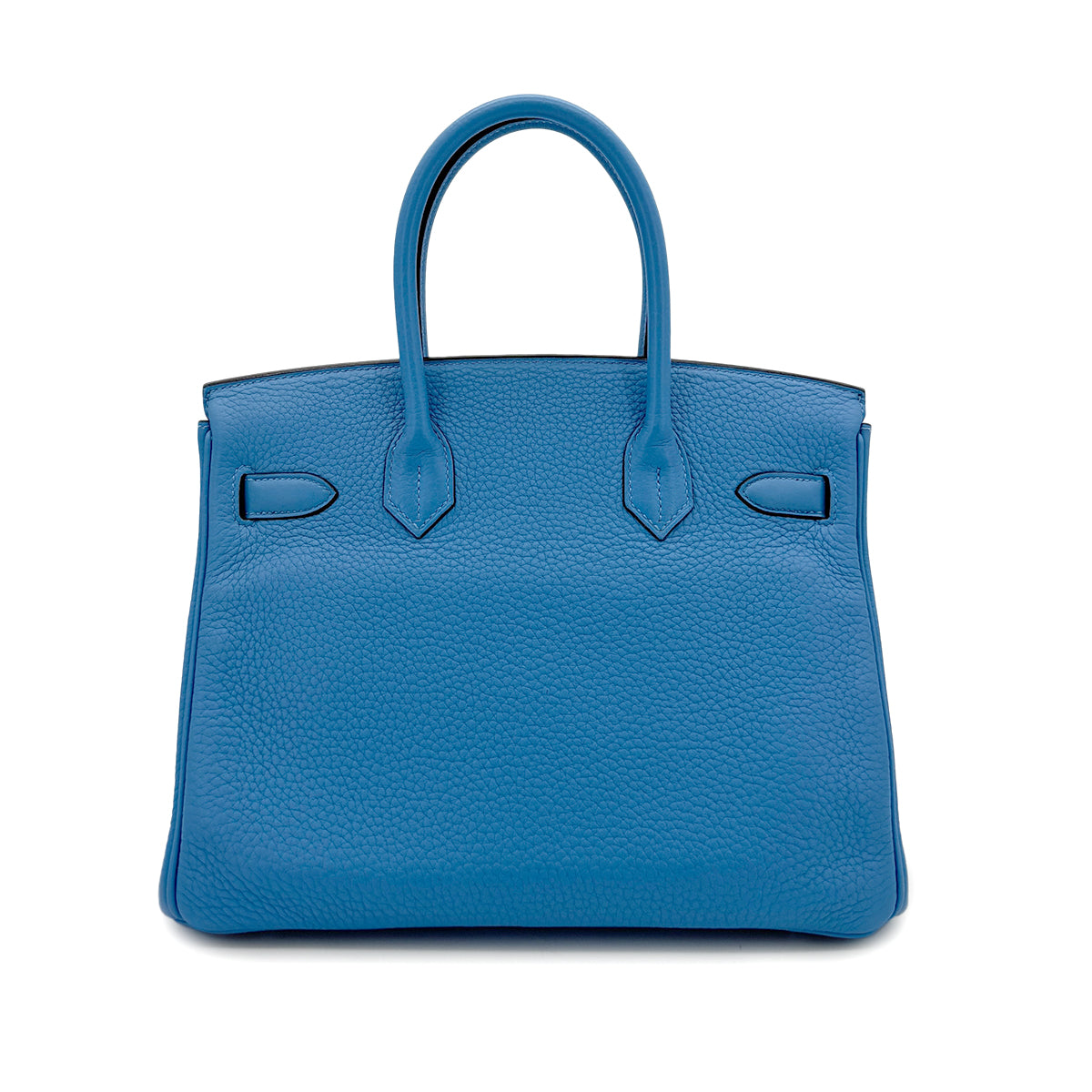 HERMES BIRKIN 30 BLEU PARADIS TAURILLON CLEMENCE HAND BAG □R SHW 90294973