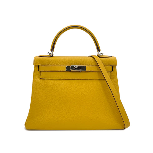 HERMES KELLY 28 RETOURNE SOLEIL TAURILLON CLEMENCE HAND SHOULDER BAG □M SHW 90294974 - PURPOSE