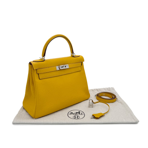 HERMES KELLY 28 RETOURNE SOLEIL TAURILLON CLEMENCE HAND SHOULDER BAG □M SHW 90294974 - PURPOSE