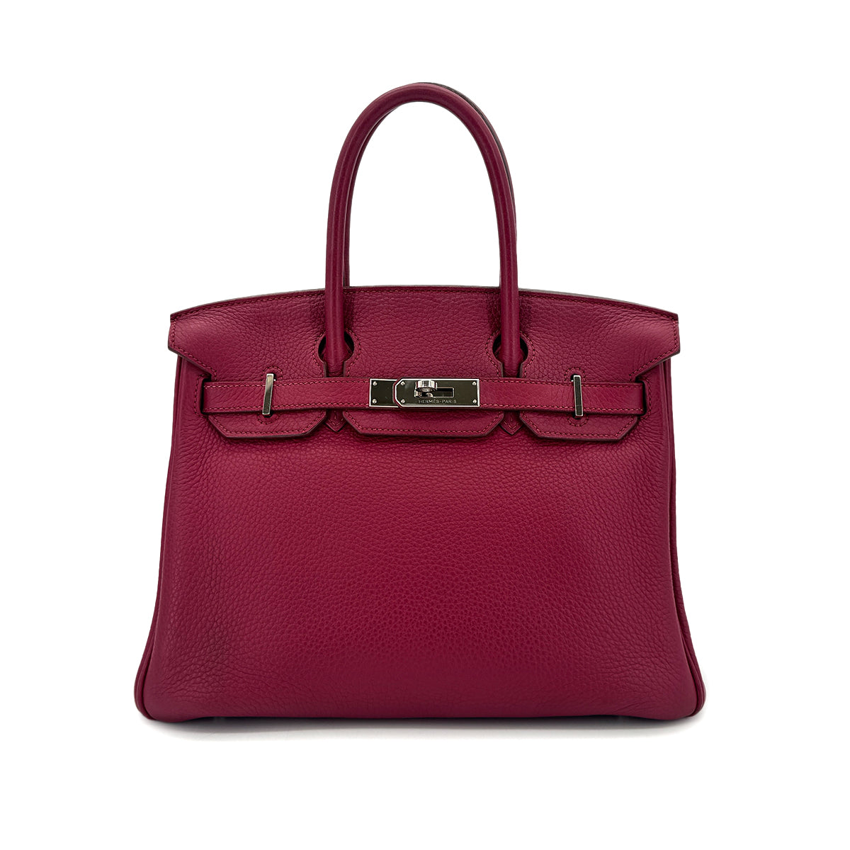 HERMES BIRKIN 30 RUBIS TAURILLON CLEMENCE HAND BAG □N SHW 90294975