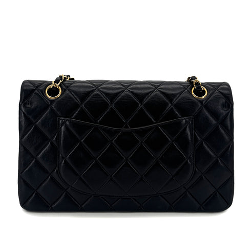 CHANEL VINTAGE CLASSIC FLAP CHAIN SHOULDER BAG BLACK LAMB SKIN 90294977 - PURPOSE