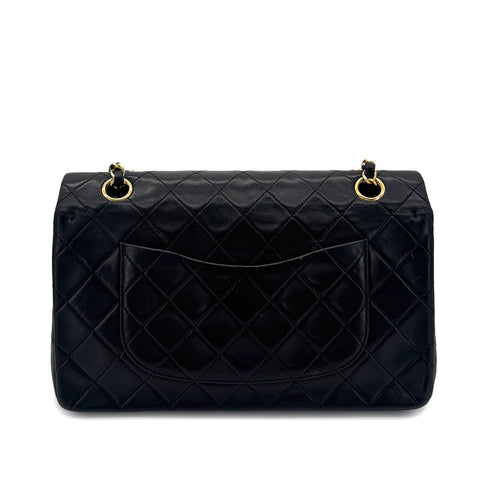 CHANEL VINTAGE CLASSIC FLAP MEDIUM CHAIN SHOULDER BAG BLACK LAMB SKIN 90294978 - PURPOSE