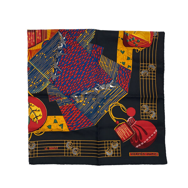 HERMES CARRE 90 SCARF KIMONOS et INROS MULTICOLOR SILK 90294989 - PURPOSE