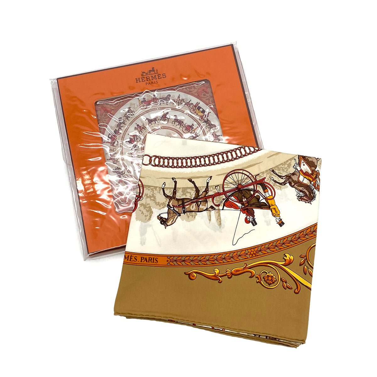 HERMES CARRE 90 SCARF LA PROMENADE DE LONGCHAMPS MULTICOLOR SILK 90294993