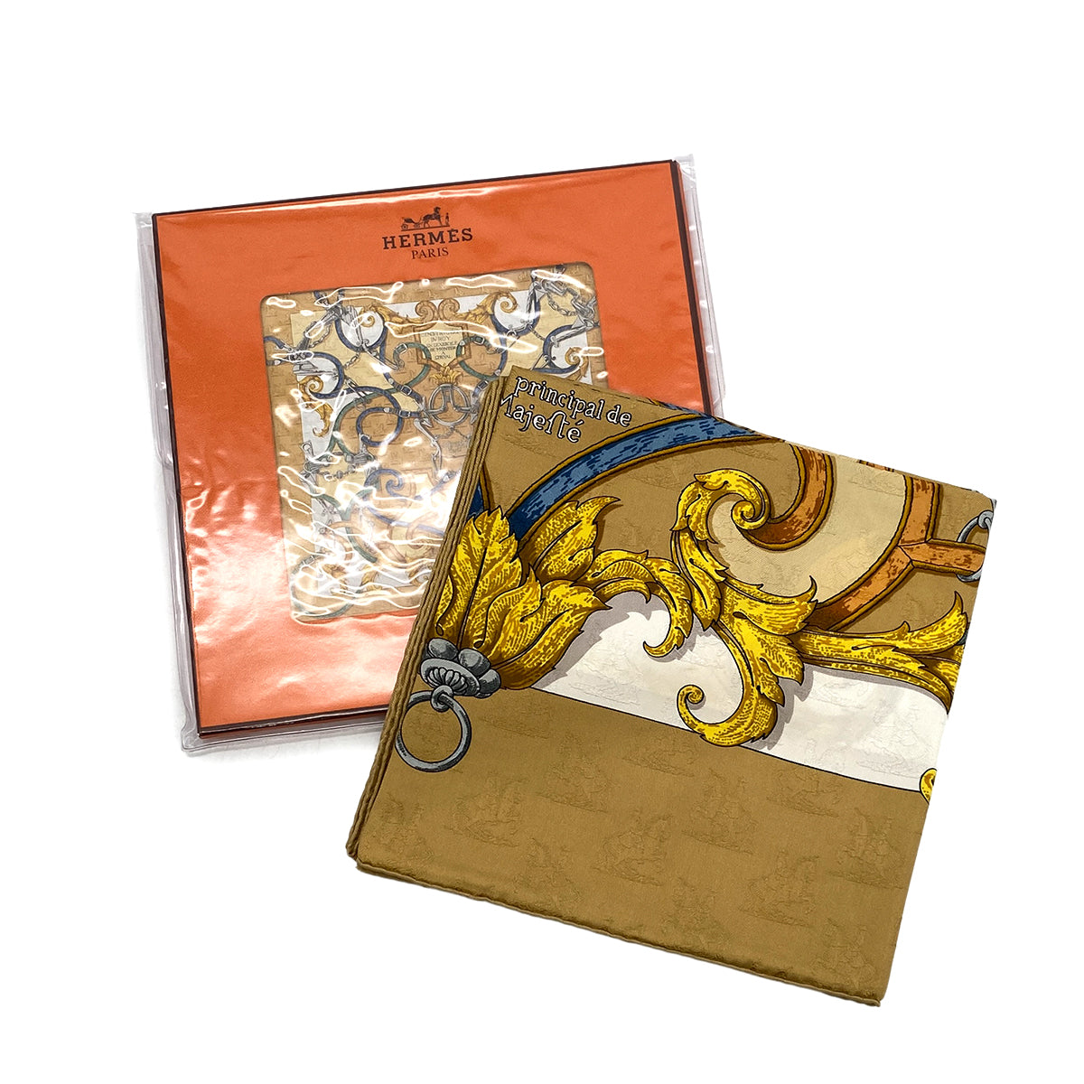 HERMES CARRE 90 SCARF L'INSTRUCTION DU ROY MULTICOLOR SILK 90294994