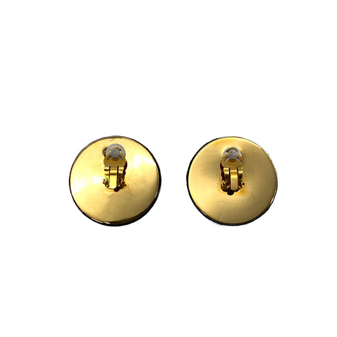 CHANEL EARRINGS COCOMARK VELOR GOLD ACCESSORY 29 90294996
