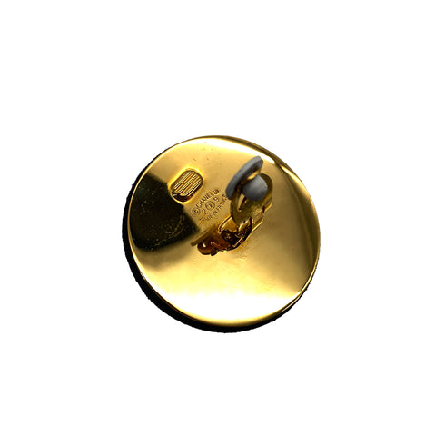 CHANEL EARRINGS COCOMARK VELOR GOLD ACCESSORY 29 90294996