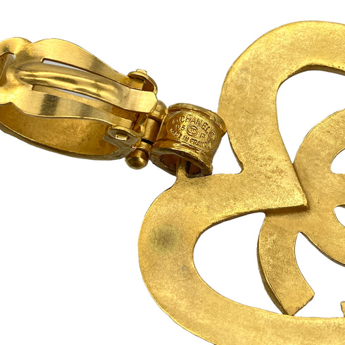 CHANEL VINTAGE EARRINGS HEART COCOMARK ACCESSORY 95P 90294997 - PURPOSE