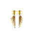 CHANEL VINTAGE SWING EARRINGS TURN LOCK LOGO CHAIN ACCESSORY GOLD 96P 90294998