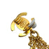 CHANEL VINTAGE SWING EARRINGS TURN LOCK LOGO CHAIN ACCESSORY GOLD 96P 90294998