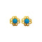 CHANEL VINTAGE EARRINGS FLOWER TURQUOISE ACCESSORY 95P 90295000