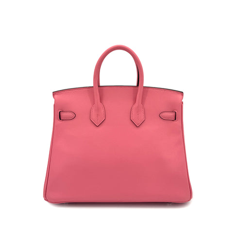 HERMES BIRKIN 25 ROSE AZALEE SWIFT HAND BAG Y SHW 90295100 - PURPOSE