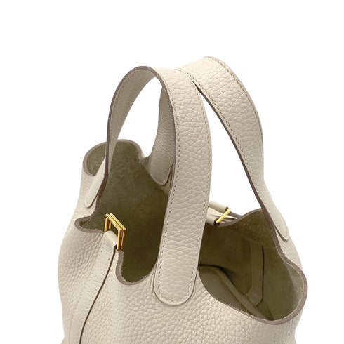HERMES PICOTIN LOCK PM CRAIE TAURILLON CLEMENCE HAND BAG Y GHW 90295101 - PURPOSE
