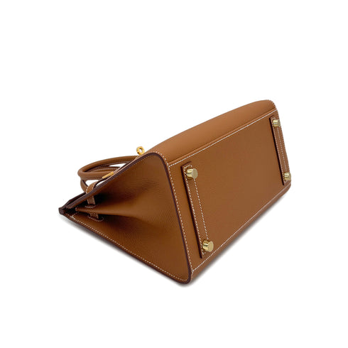 HERMES BIRKIN 25 SELLIER GOLD EPSOM HAND BAG U GHW 90295102 - PURPOSE