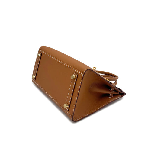 HERMES BIRKIN 25 SELLIER GOLD EPSOM HAND BAG U GHW 90295102 - PURPOSE