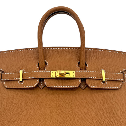 HERMES BIRKIN 25 SELLIER GOLD EPSOM HAND BAG U GHW 90295102 - PURPOSE