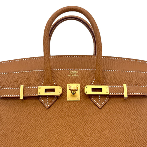 HERMES BIRKIN 25 SELLIER GOLD EPSOM HAND BAG U GHW 90295102 - PURPOSE