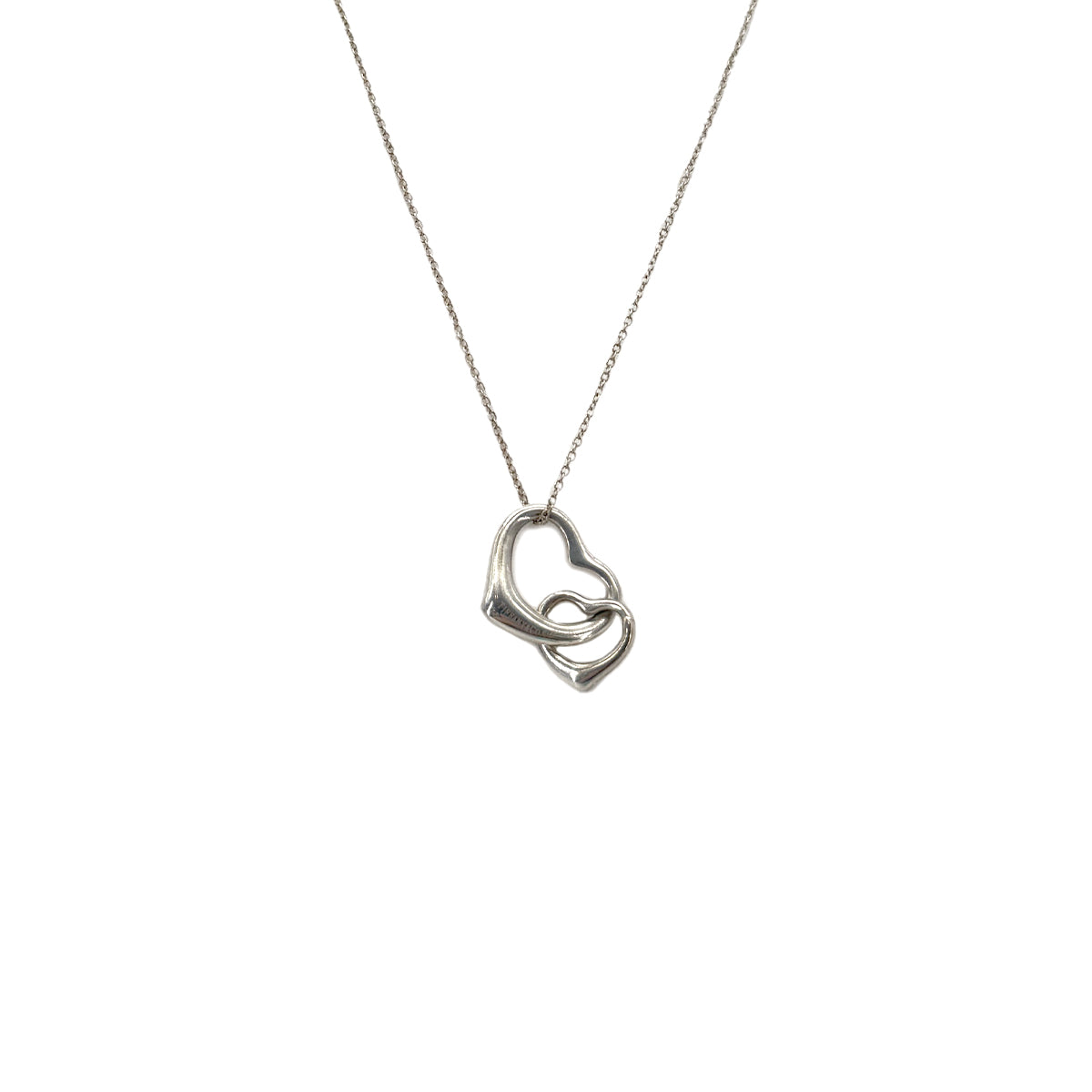 TIFFANY&Co. NECKLACE DOUBLE OPEN HEART SILVER925 ACCESSORY 90295103