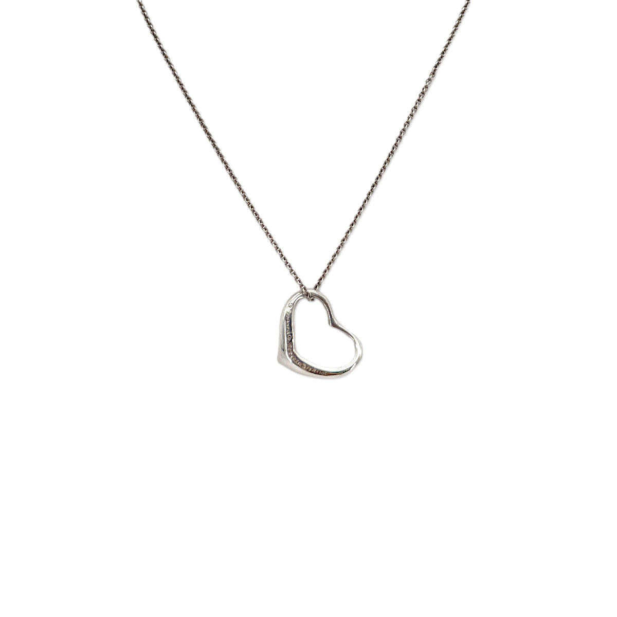 TIFFANY&Co. NECKLACE OPEN HEART 22MM SILVER925 ACCESSORY 90295105