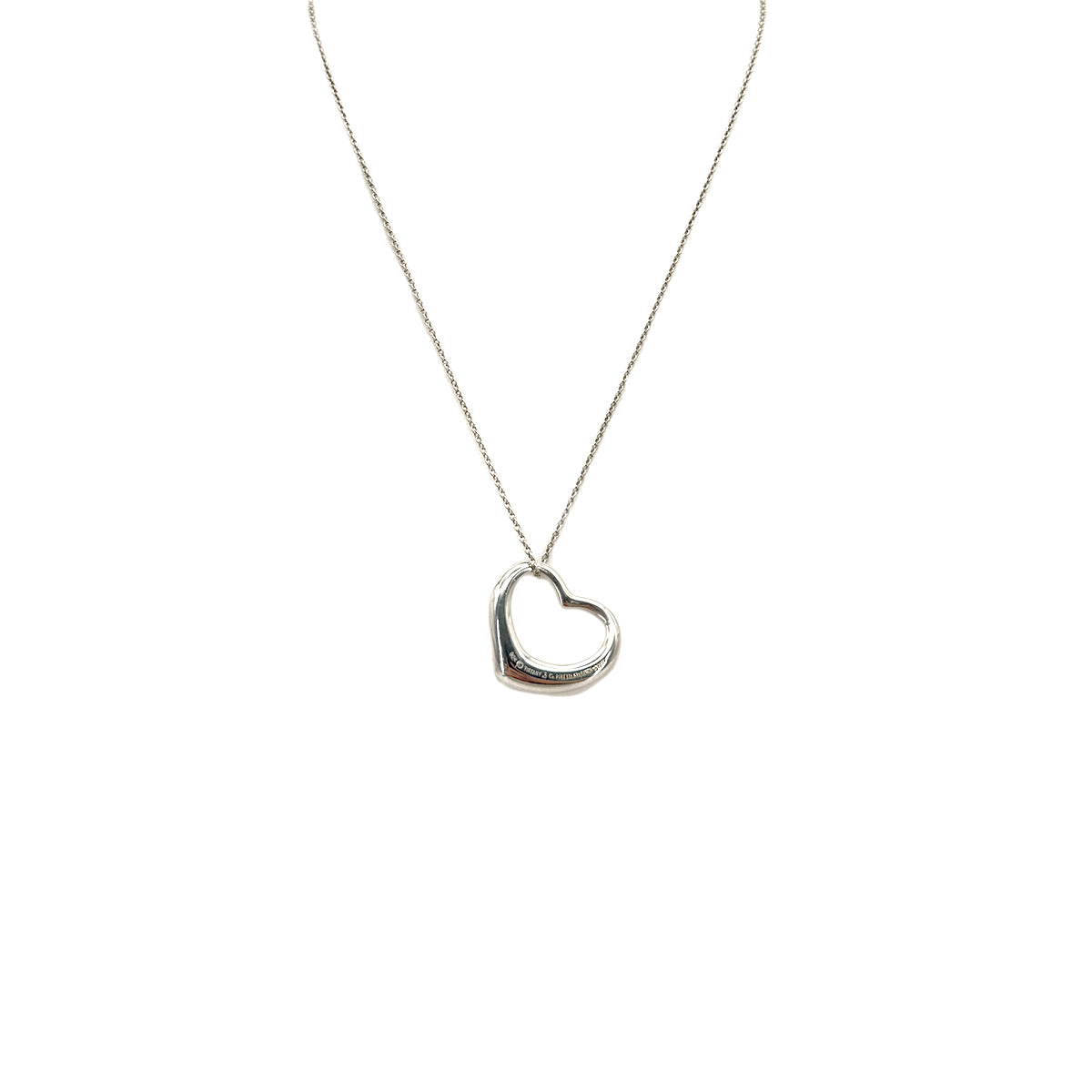 TIFFANY&Co. NECKLACE OPEN HEART 27MM SILVER925 ACCESSORY 90295111