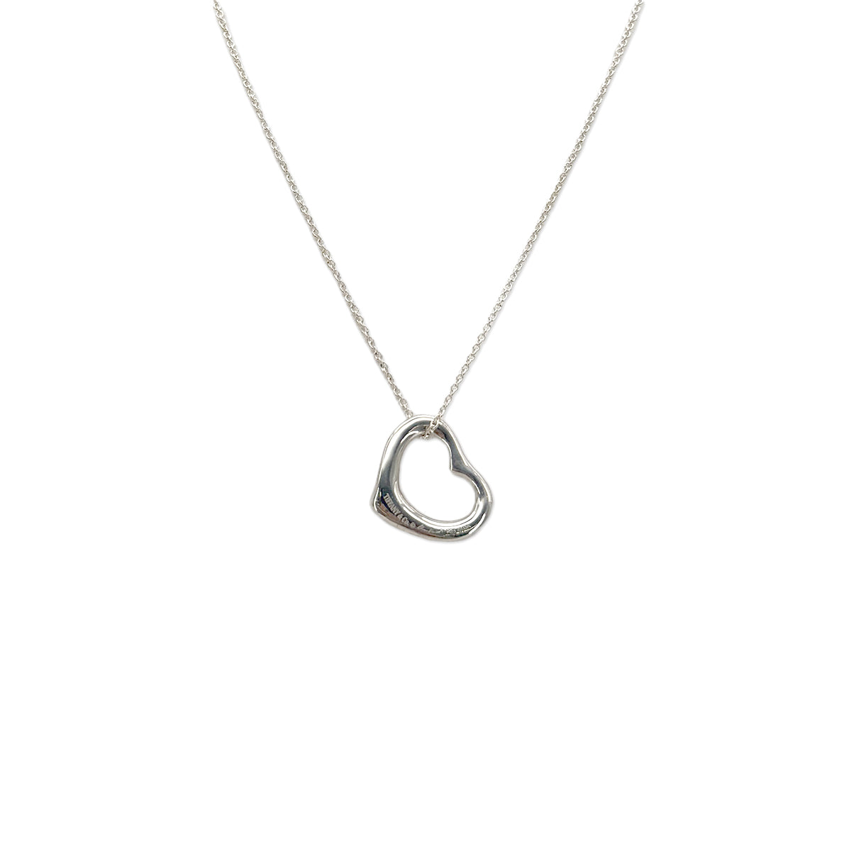 TIFFANY&Co. NECKLACE OPEN HEART 22MM SILVER925 ACCESSORY 90295112