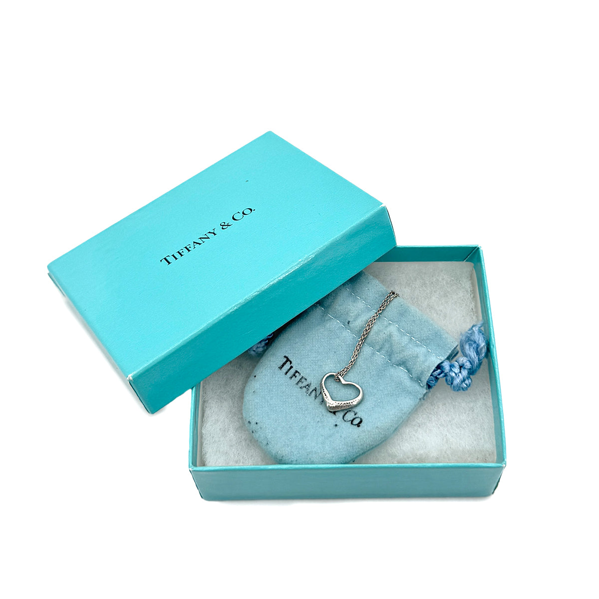 TIFFANY&Co. NECKLACE OPEN HEART 16MM SILVER925 ACCESSORY 90295125
