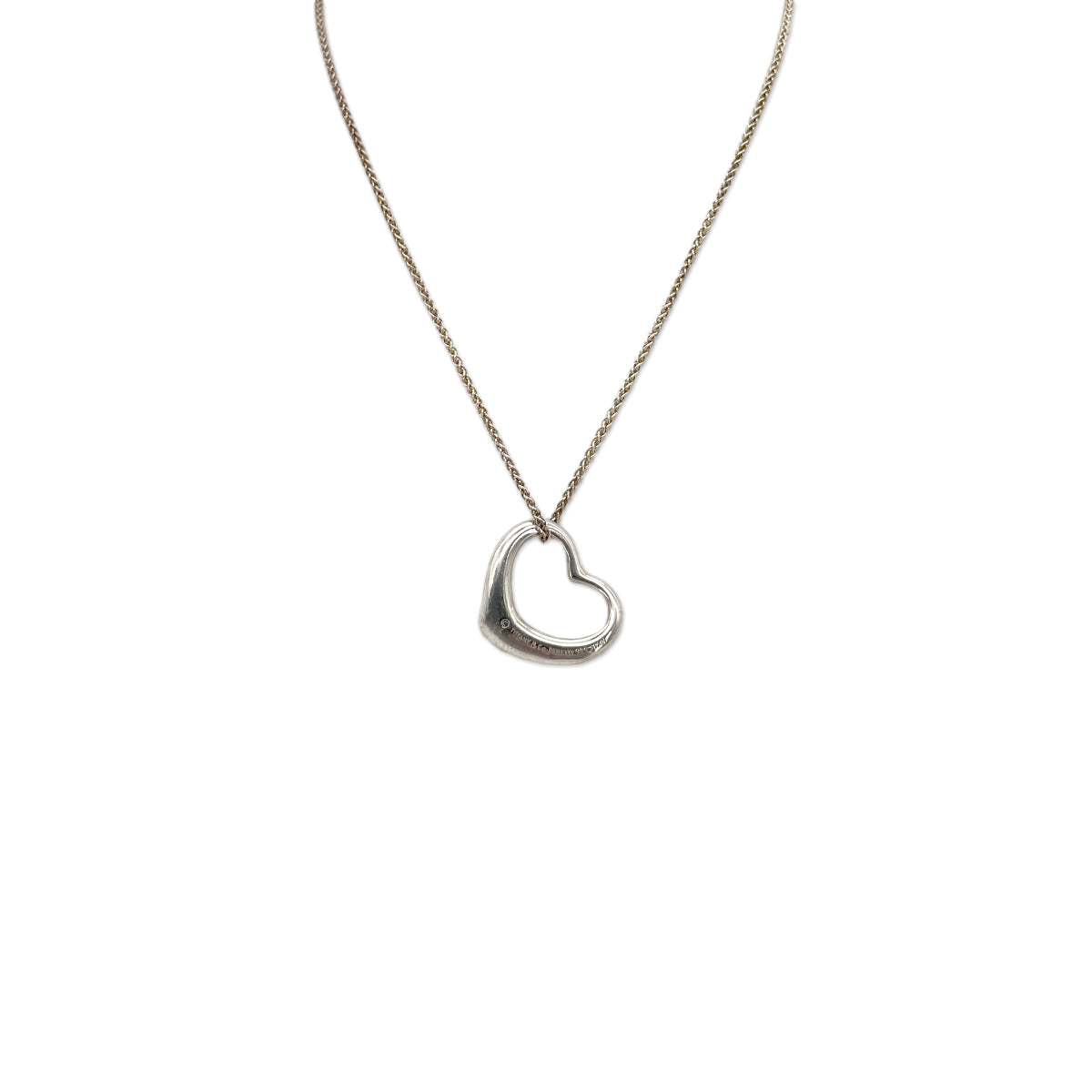 TIFFANY&Co. NECKLACE OPEN HEART 27MM SILVER925 ACCESSORY 90295126