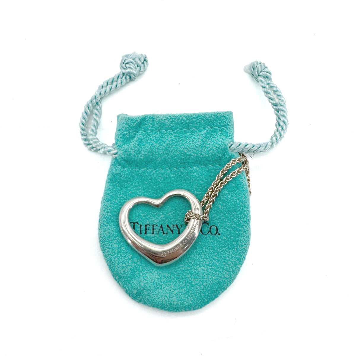 TIFFANY&Co. NECKLACE OPEN HEART 27MM SILVER925 ACCESSORY 90295126