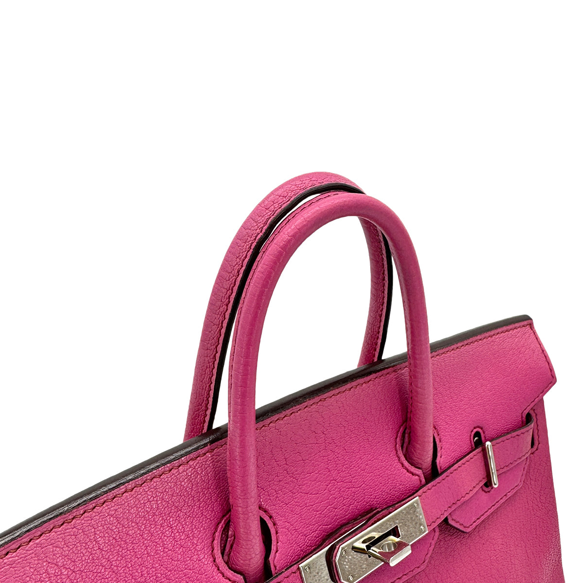 HERMES HAUT A COURROIES 28 FUCHSIA CHEVRE COROMANDEL HAND BAG ▢J SHW 90295278