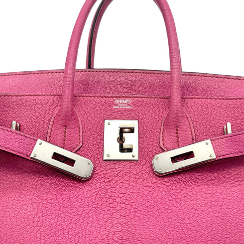 HERMES HAUT A COURROIES 28 FUCHSIA CHEVRE COROMANDEL HAND BAG ▢J SHW 90295278 - PURPOSE