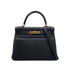 HERMES KELLY 28 RETOURNE BLACK TOGO HAND SHOULDER BAG T GHW 90295280 - PURPOSE