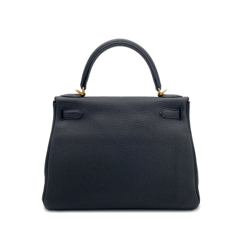 HERMES KELLY 28 RETOURNE BLACK TOGO HAND SHOULDER BAG T GHW 90295280 - PURPOSE