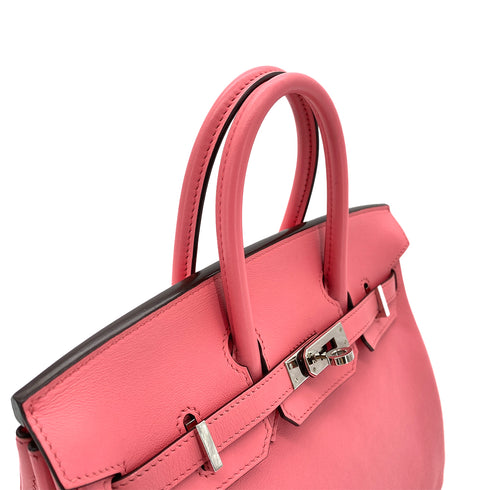 HERMES BIRKIN 25 ROSE AZALEE VEAU SWIFT HAND BAG Y SHW 90295281 - PURPOSE