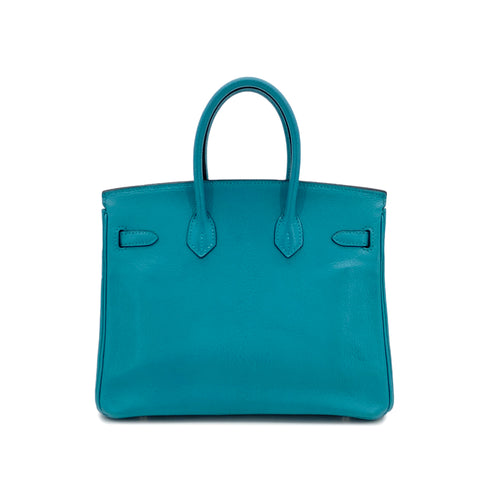 HERMES BIRKIN 25 TURQUOISE CHEVRE MYSORE HAND BAG □I SHW 90295282 - PURPOSE